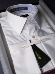 Белая приталенная рубашка, арт. 1021z 01а