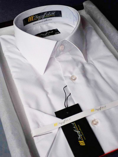Белая классическая сорочка с коротким рукавом, арт. 1050k 01а 