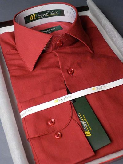 Красно-бордовая классическая сорочка, арт. 1000Б 62а  