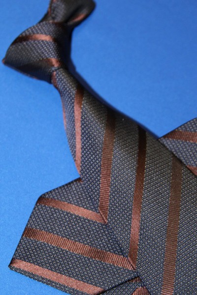 Галстук цвет: темно-синий в коричневую полоску, арт. 1244-65 