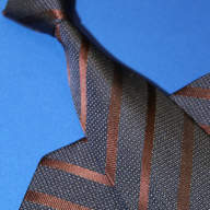 Галстук цвет: темно-синий в коричневую полоску, арт. 1244-65