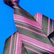 Галстук цвет: Фиолетовые полоски на черном фоне, арт. 1221-98