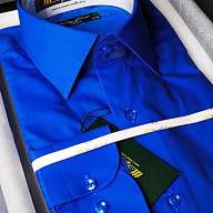 Синяя  классическая рубашка, арт. 1000Б 49а
