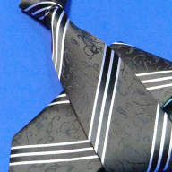 Галстук цвет: черный с белыми полосками, арт. 1227-72