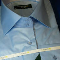 Приталенная рубашка  цвет голубой, арт.: 2020s 44