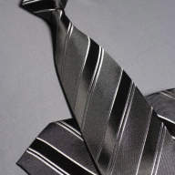 Галстук цвет: Черный с серебристой полосой, арт. 1248-72