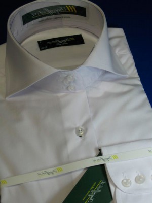 Белая приталенная рубашка на трех пуговицах арт.: 1023s 01a
