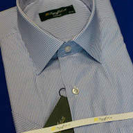 Приталенная рубашка в голубую полоску, арт.: 1255sk 43