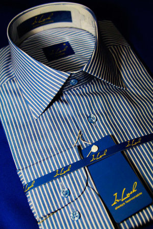 Арт. 205 47 рубашка синяя в полоску