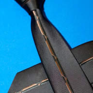 Галстук цвет: черный с коричневой полосой по середине, арт. 1245s37