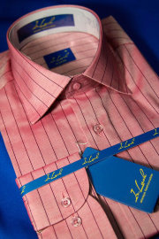 Арт. 220 62 рубашка розовая в полоску