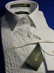 Белая приталенная стрейчевая рубашка арт.: 1441s 01