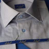 Арт. 710s 45 рубашка приталенная голубая