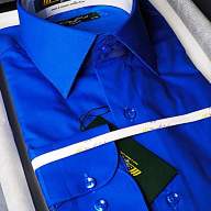 Классическая рубашка цвет: синий, арт. 1000 49а