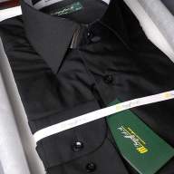 Черная классическая рубашка, арт. 1000 72а