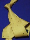 Золотистый с коричневым горошком галстук, арт. 1401-38 - 