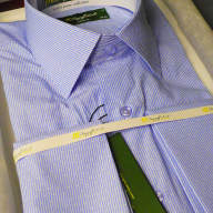 Классическая сорочка под запонки цвет: небесно-голубой, арт. 1251z 43