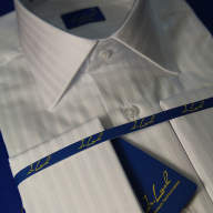 Арт. 226Z 01 рубашка приталенная белая под запонки