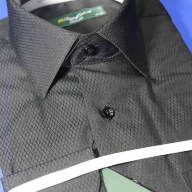 Черная приталенная рубашка арт.: 1268s 72