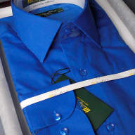Приталенная рубашка цвет: синий, арт. 1020s 49а